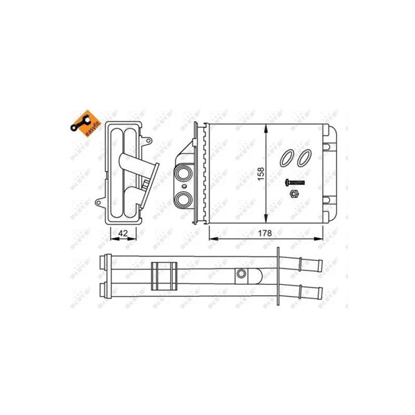 Värmeväxlare, kupévärme Nrf 53641 NRF Värmeväxlare, kupévärme Nrf 53641 NRF