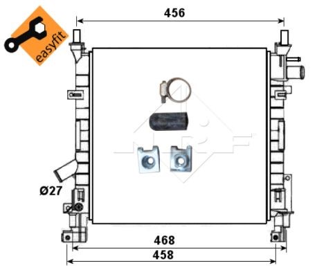 Kylare, motorkylning Nrf 53651 NRF