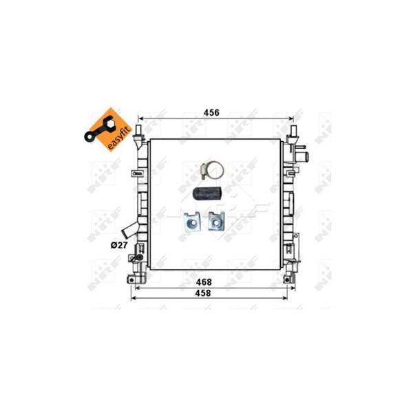 Kylare, motorkylning Nrf 53651 NRF Kylare, motorkylning Nrf 53651 NRF