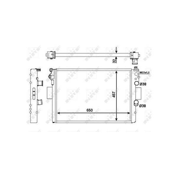 Kylare, motorkylning Nrf 53652 NRF Kylare, motorkylning Nrf 53652 NRF