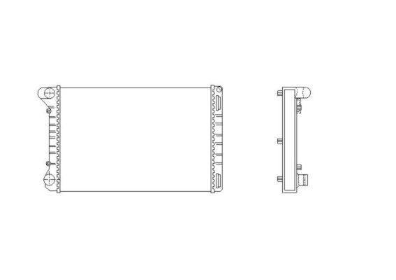Kylare, motorkylning Nrf 53665 NRF