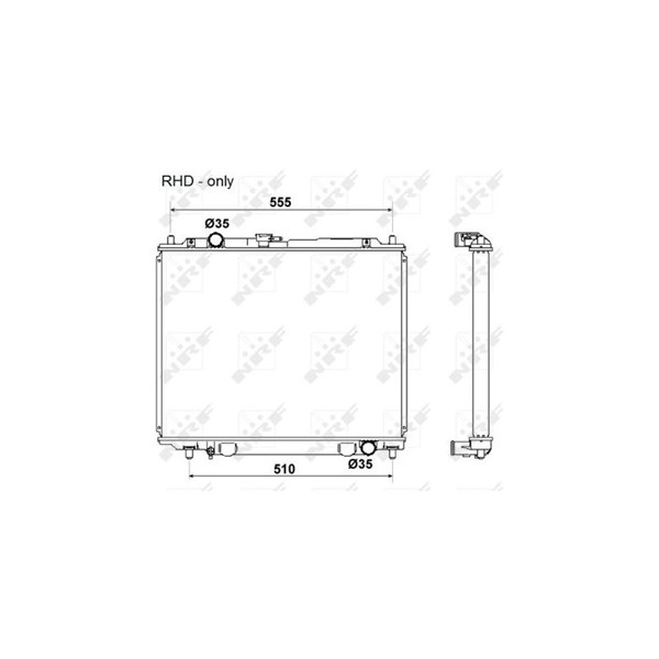 Kylare, motorkylning Nrf 53666 NRF
