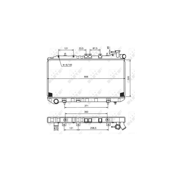 Kylare, motorkylning Nrf 536864 NRF