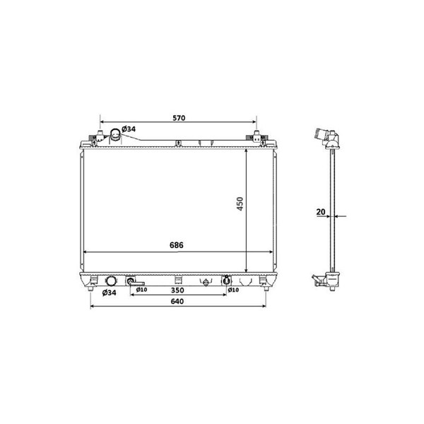 Kylare, motorkylning Nrf 53702 NRF Kylare, motorkylning Nrf 53702 NRF