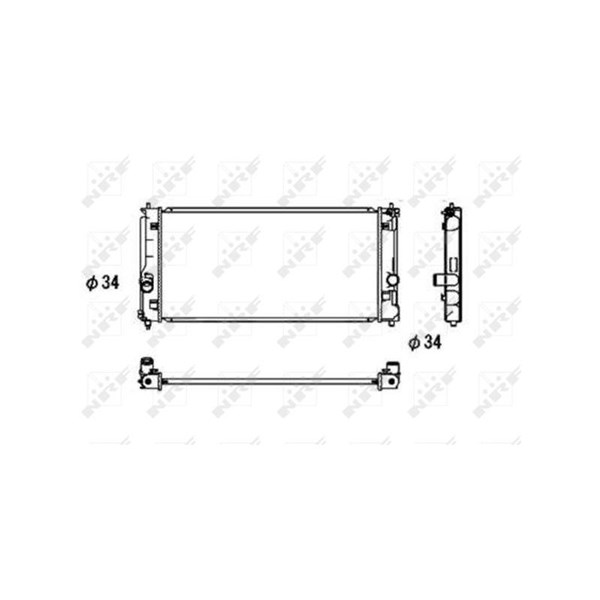 Kylare, motorkylning Nrf 53709 NRF