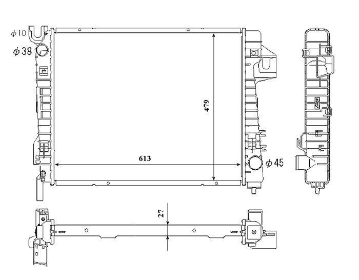 Kylare, motorkylning Nrf 53712 NRF