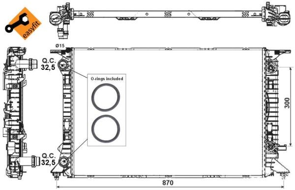Kylare, motorkylning Nrf 53718 NRF