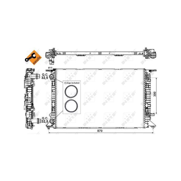 Kylare, motorkylning Nrf 53718 NRF