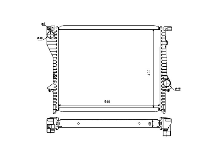 Kylare, motorkylning Nrf 53730 NRF