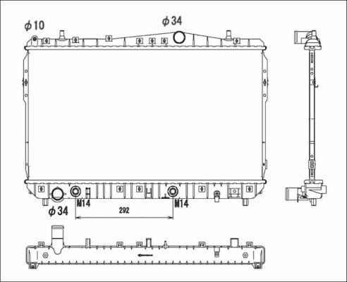Kylare, motorkylning Nrf 53732 NRF