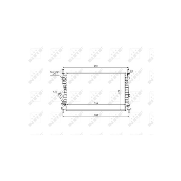 Kylare, motorkylning Nrf 53743 NRF