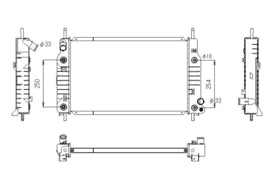Kylare, motorkylning Nrf 53748 NRF
