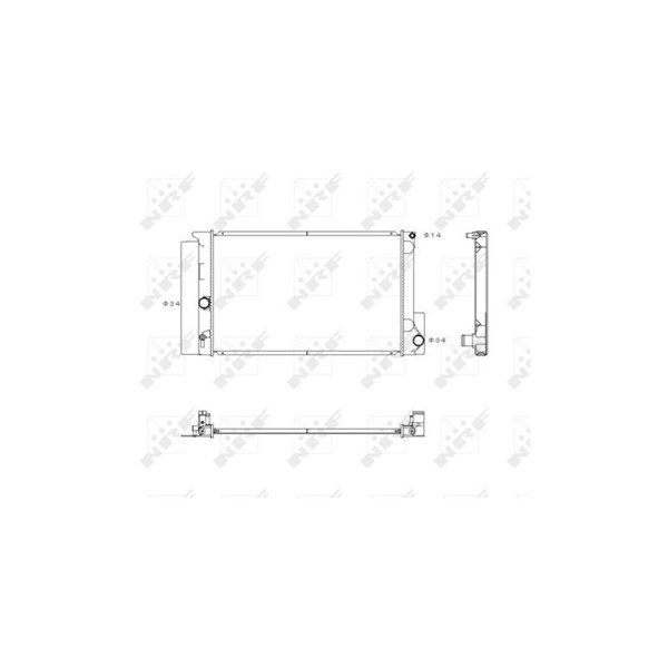 Kylare, motorkylning Nrf 53763 NRF