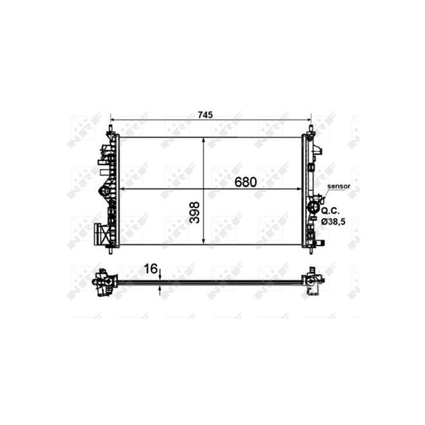 Kylare, motorkylning Nrf 53773 NRF