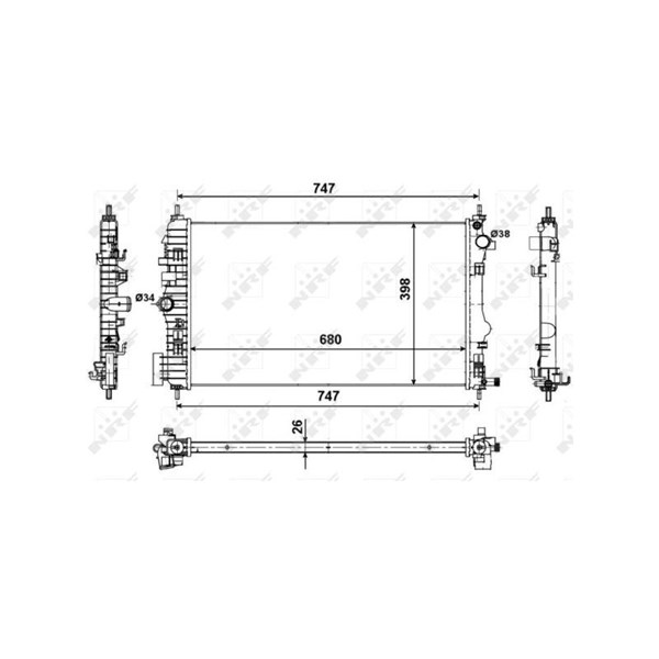 Kylare, motorkylning Nrf 53774 NRF Kylare, motorkylning Nrf 53774 NRF