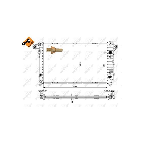 Kylare, motorkylning Nrf 53780 NRF Kylare, motorkylning Nrf 53780 NRF