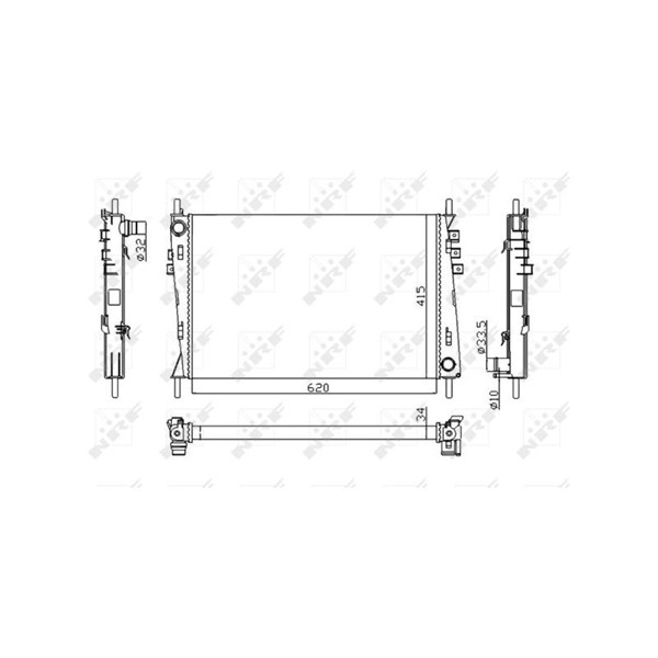Kylare, motorkylning Nrf 53782 NRF