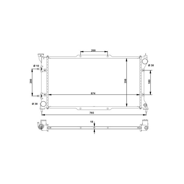 Kylare, motorkylning Nrf 53783 NRF