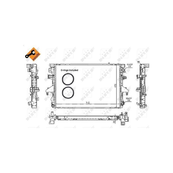 Kylare, motorkylning Nrf 53795 NRF Kylare, motorkylning Nrf 53795 NRF