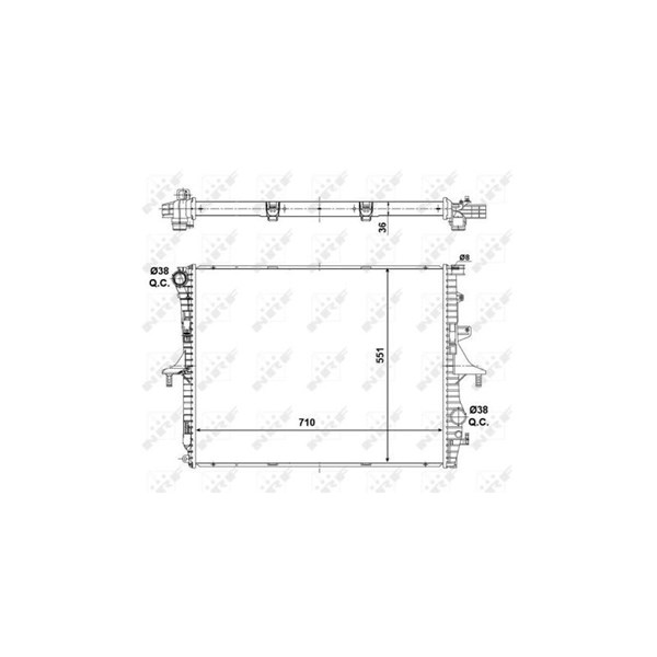 Kylare, motorkylning Nrf 53798 NRF Kylare, motorkylning Nrf 53798 NRF