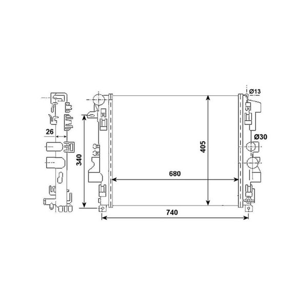 Kylare, motorkylning Nrf 53801 NRF