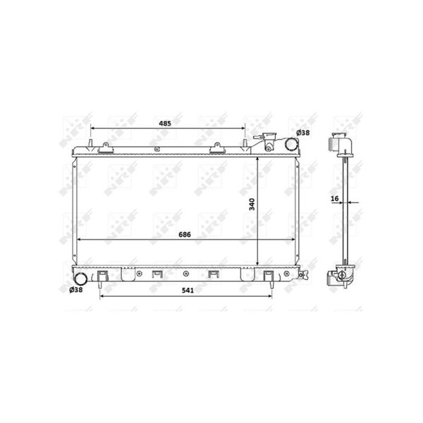 Kylare, motorkylning Nrf 53815 NRF Kylare, motorkylning Nrf 53815 NRF