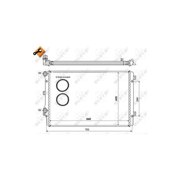 Kylare, motorkylning Nrf 53816 NRF Kylare, motorkylning Nrf 53816 NRF