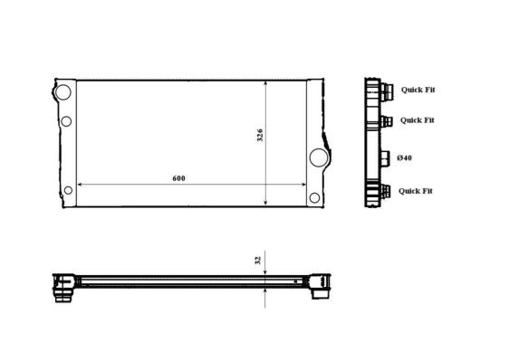 Kylare, motorkylning Nrf 53817 NRF
