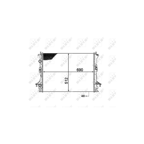 Kylare, motorkylning Nrf 53820 NRF