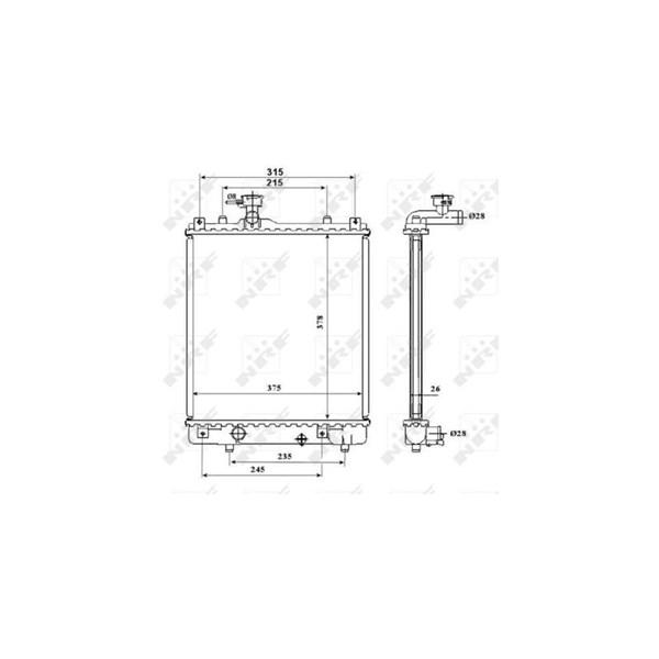 Kylare, motorkylning Nrf 53824 NRF Kylare, motorkylning Nrf 53824 NRF