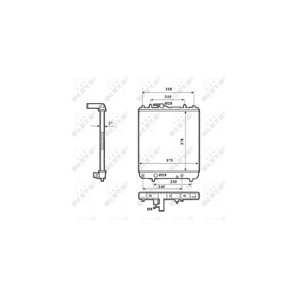 Kylare, motorkylning Nrf 53825 NRF