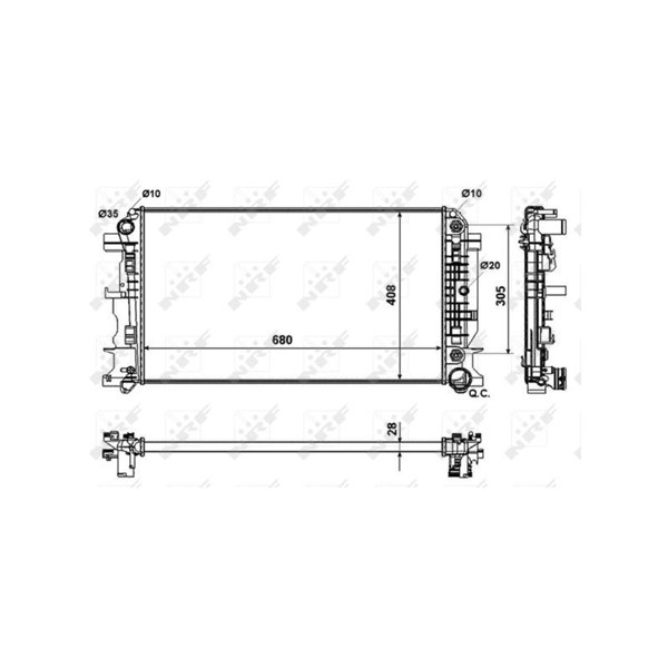 Kylare, motorkylning Nrf 53833 NRF Kylare, motorkylning Nrf 53833 NRF