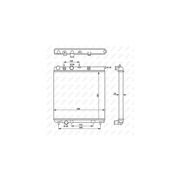 Kylare, motorkylning Nrf 53837 NRF