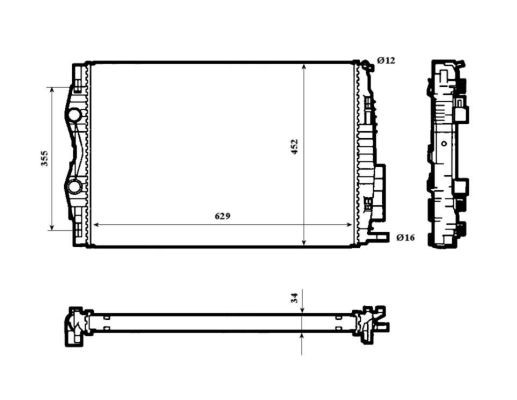 Kylare, motorkylning Nrf 53843 NRF