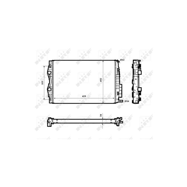 Kylare, motorkylning Nrf 53843 NRF Kylare, motorkylning Nrf 53843 NRF