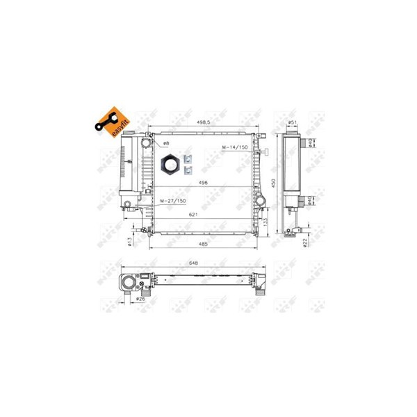 Kylare, motorkylning Nrf 53849 NRF Kylare, motorkylning Nrf 53849 NRF
