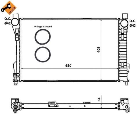 Kylare, motorkylning Nrf 53854 NRF Kylare, motorkylning Nrf 53854 NRF
