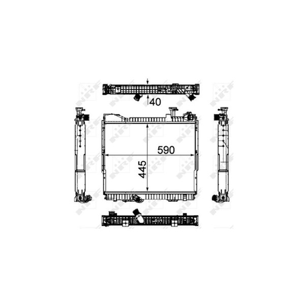 Kylare, motorkylning Nrf 53860 NRF