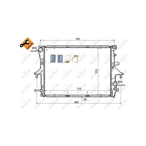 Kylare, motorkylning Nrf 53864 NRF Kylare, motorkylning Nrf 53864 NRF