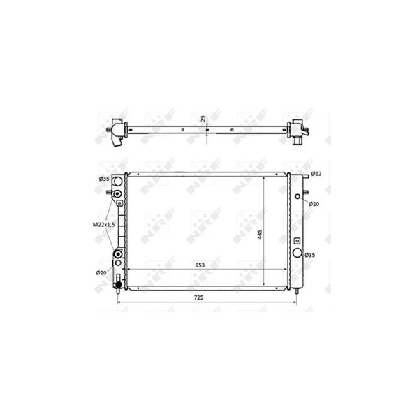 Kylare, motorkylning Nrf 53871 NRF Kylare, motorkylning Nrf 53871 NRF