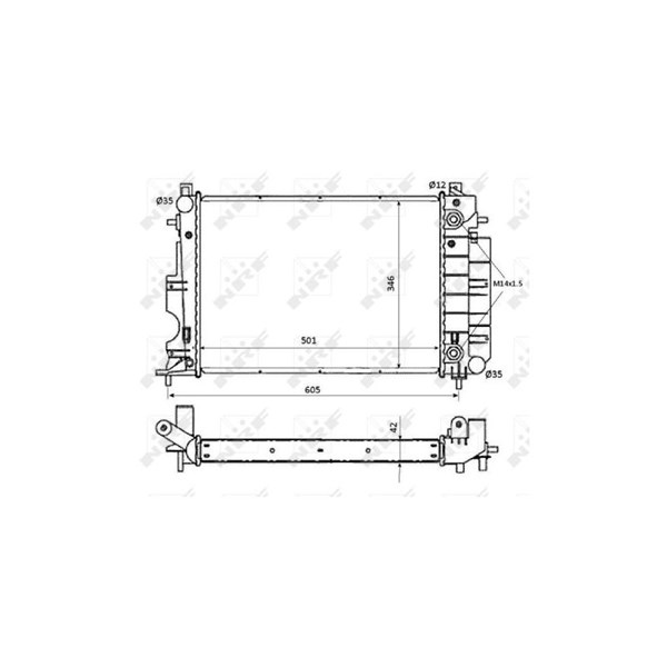 Kylare, motorkylning Nrf 53873 NRF