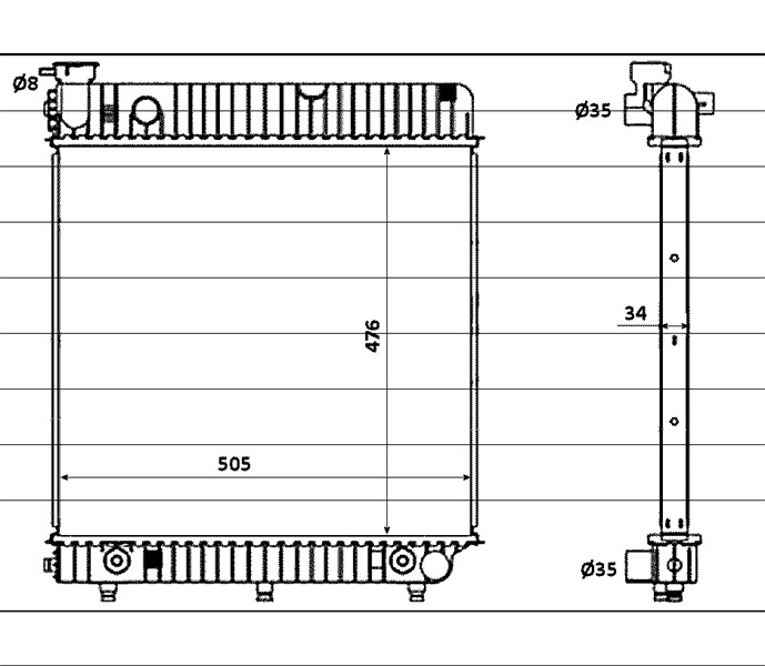 Kylare, motorkylning Nrf 53875 NRF Kylare, motorkylning Nrf 53875 NRF