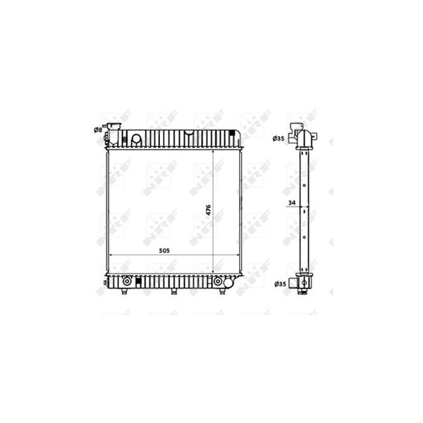 Kylare, motorkylning Nrf 53875 NRF Kylare, motorkylning Nrf 53875 NRF