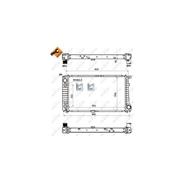Kylare, motorkylning Nrf 53877 NRF Kylare, motorkylning Nrf 53877 NRF