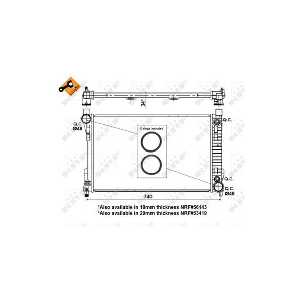 Kylare, motorkylning Nrf 53878 NRF Kylare, motorkylning Nrf 53878 NRF