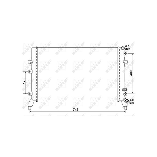 Kylare, motorkylning, Fram Nrf 53884 NRF Kylare, motorkylning, Fram Nrf 53884 NRF