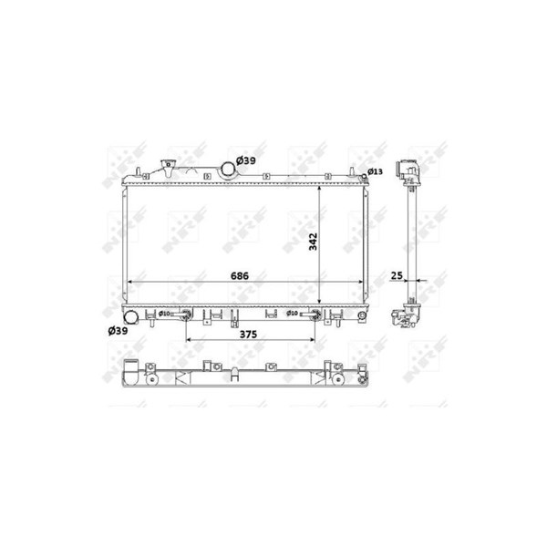 Kylare, motorkylning Nrf 53886 NRF Kylare, motorkylning Nrf 53886 NRF