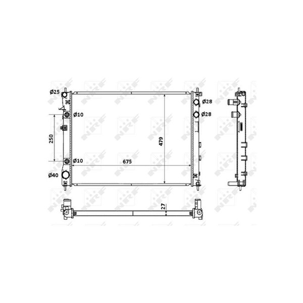 Kylare, motorkylning Nrf 53887 NRF Kylare, motorkylning Nrf 53887 NRF