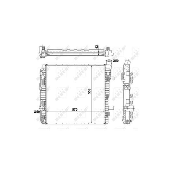 Kylare, motorkylning Nrf 53892 NRF