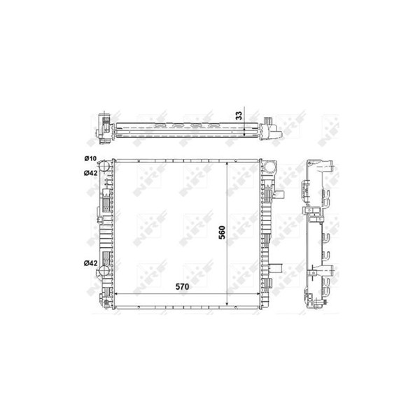 Kylare, motorkylning Nrf 53895 NRF